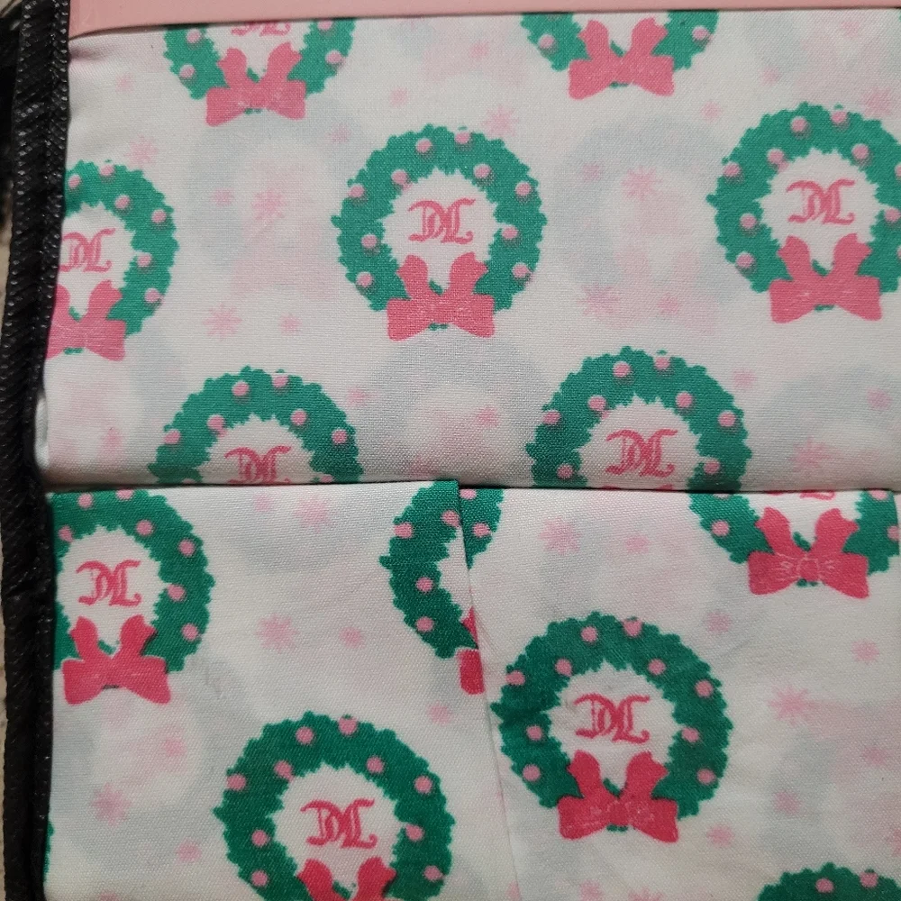 Juicy Couture FULL Sheet Set White JC Monogram Wreath Print Holiday Winter Y2K